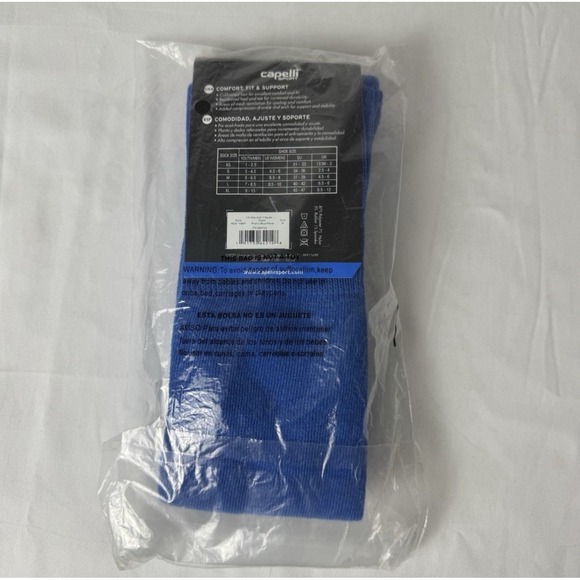 Capelli Sport Blue Soccer Socks Medium One Soft II Youth/mens 5-6.5 Womens 6.5-8 - Picture 6 of 6